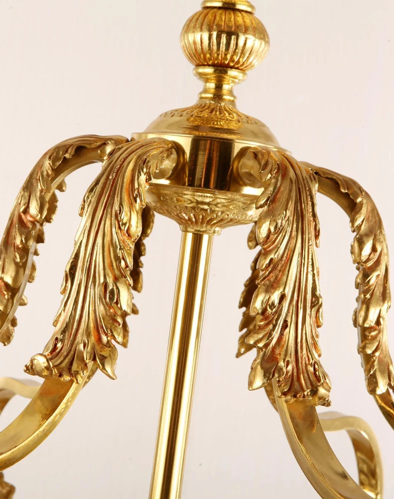 20 Inch Wide Small Copper Chandelier Luxury Gold Crystal Chandelier for Entrance