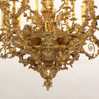 54X46 Inch 36 Lights Baroque Style French Copper Chandelier