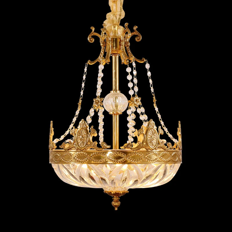 16 Inch Mini Chandelier Antique French Empire Brass Chandelier for Hallway