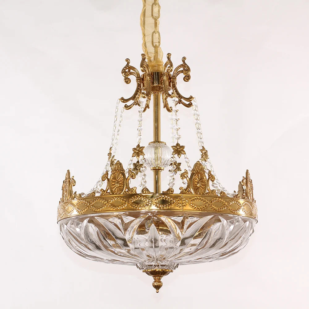 16 Inch Mini Chandelier Antique French Empire Brass Chandelier for Hallway