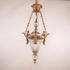 20X35 Inch 1 Light Rococo Style Antique French Copper Chandelier Pendant Light