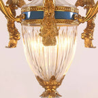 20X35 Inch 1 Light Rococo Style Antique French Copper Chandelier Pendant Light