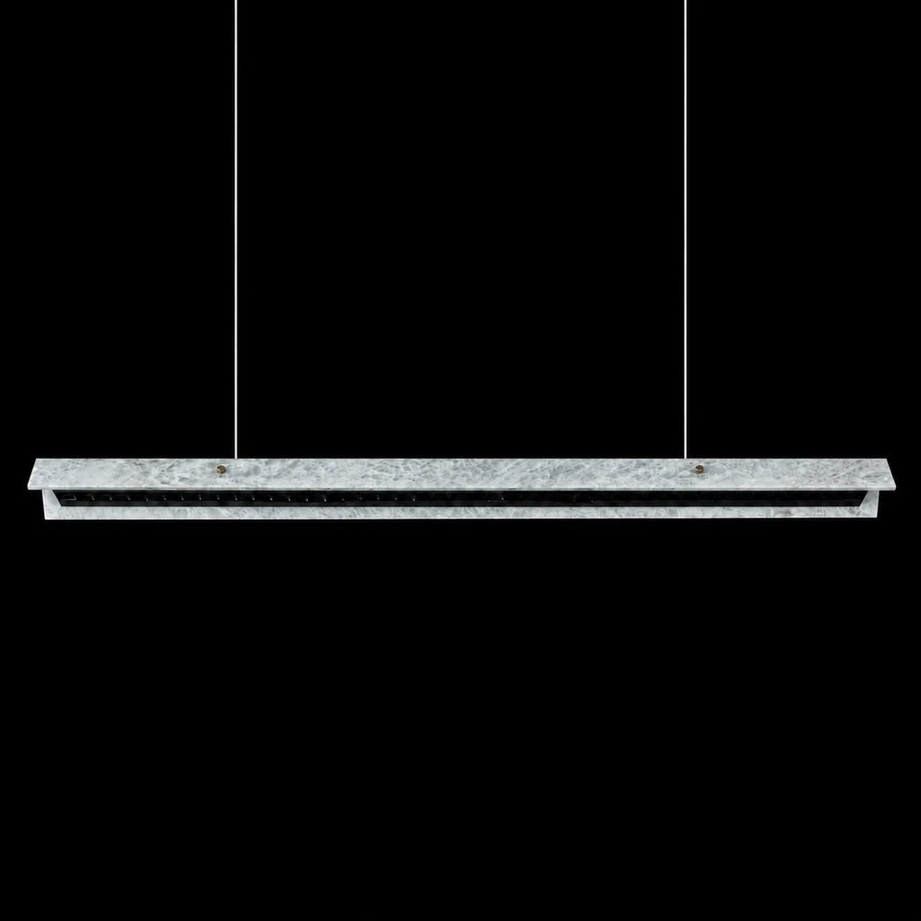 Modern Slim Luxury stone Linear LED Pendant Light