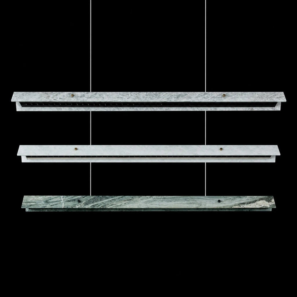 Modern Slim Luxury stone Linear LED Pendant Light