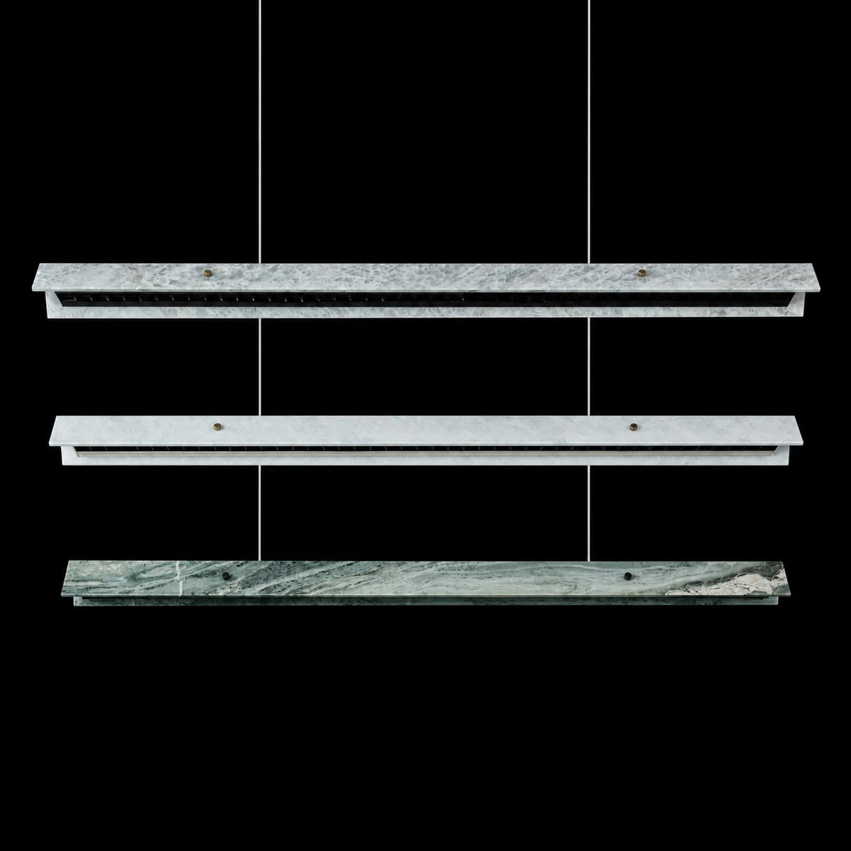 Modern Slim Luxury stone Linear LED Pendant Light
