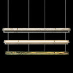 Modern Slim Luxury stone Linear LED Pendant Light