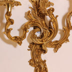 3 Lights French Retro Brass Wall Lamp Indoor Decorative Copper Wall Sconce