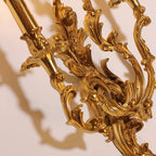3 Lights French Retro Brass Wall Lamp Indoor Decorative Copper Wall Sconce