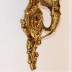4 Lights European Retro Brass Wall Sconce Antique Angel Wall Lamp