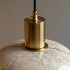 Luna pendant brass-toned fitting detail