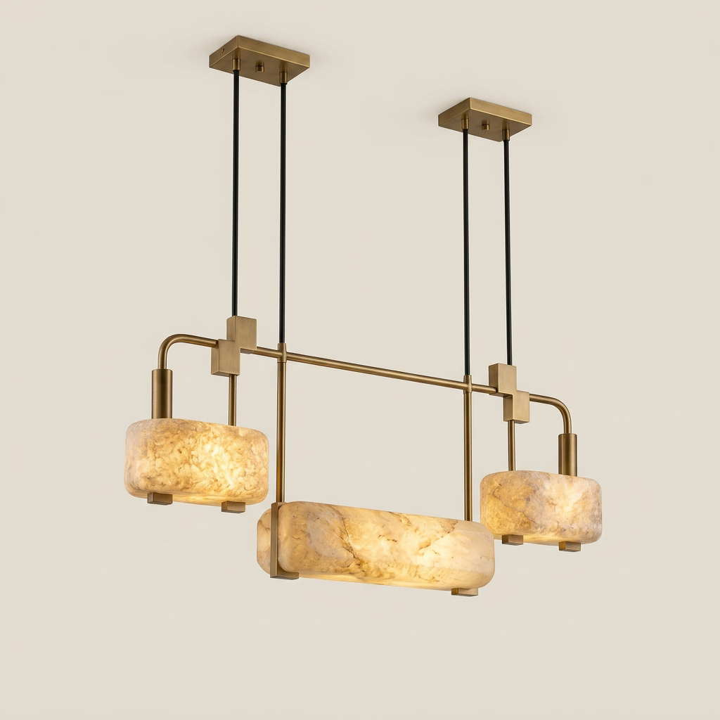 Trio chandelier three-quarter view