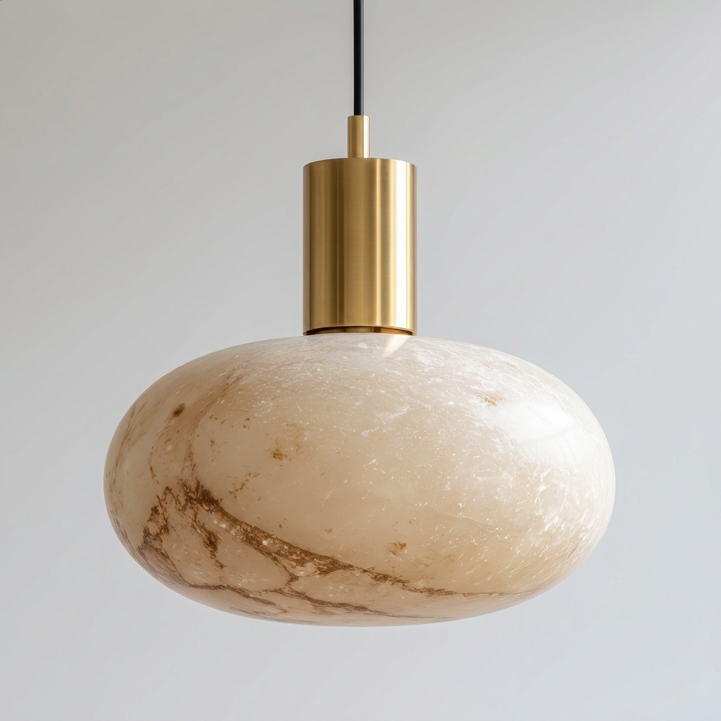 Luna pendant light switched off, front view