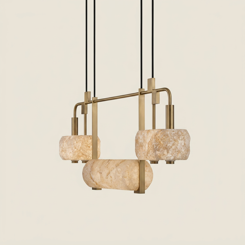 Trio chandelier side view