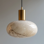 Luna pendant light switched off, three-quarter view