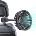 USB Car Fan for Rear Seat 3 Speed Clip Mount 61 Inch Cable for SUV RV Truck Black tilwbq