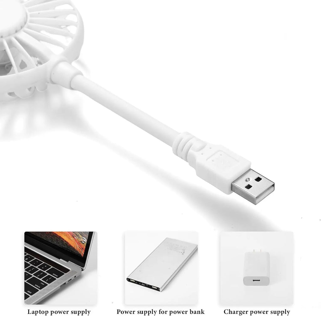 2 Pack USB Mini Gooseneck Fan 360 Degree Flexible Portable Fan for Laptop Power Bank Travel tilwbq
