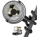 Magnetic Rechargeable Fan 10000mAh Battery 3 Speed LED Light for Golf Cart Outdoor Use tilwbq